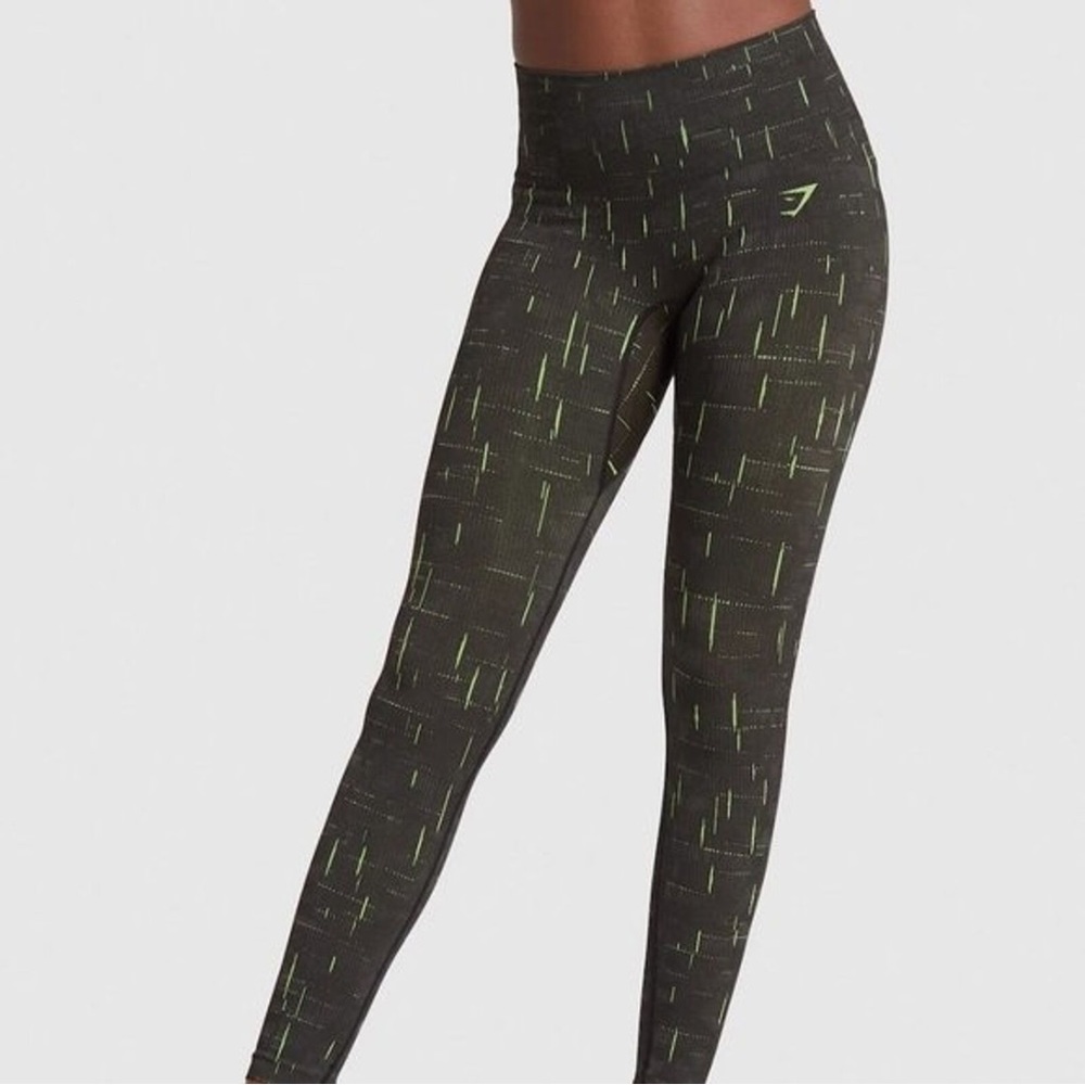 Gymshark Illumination Seamless Leggings Black/Yellow Medium